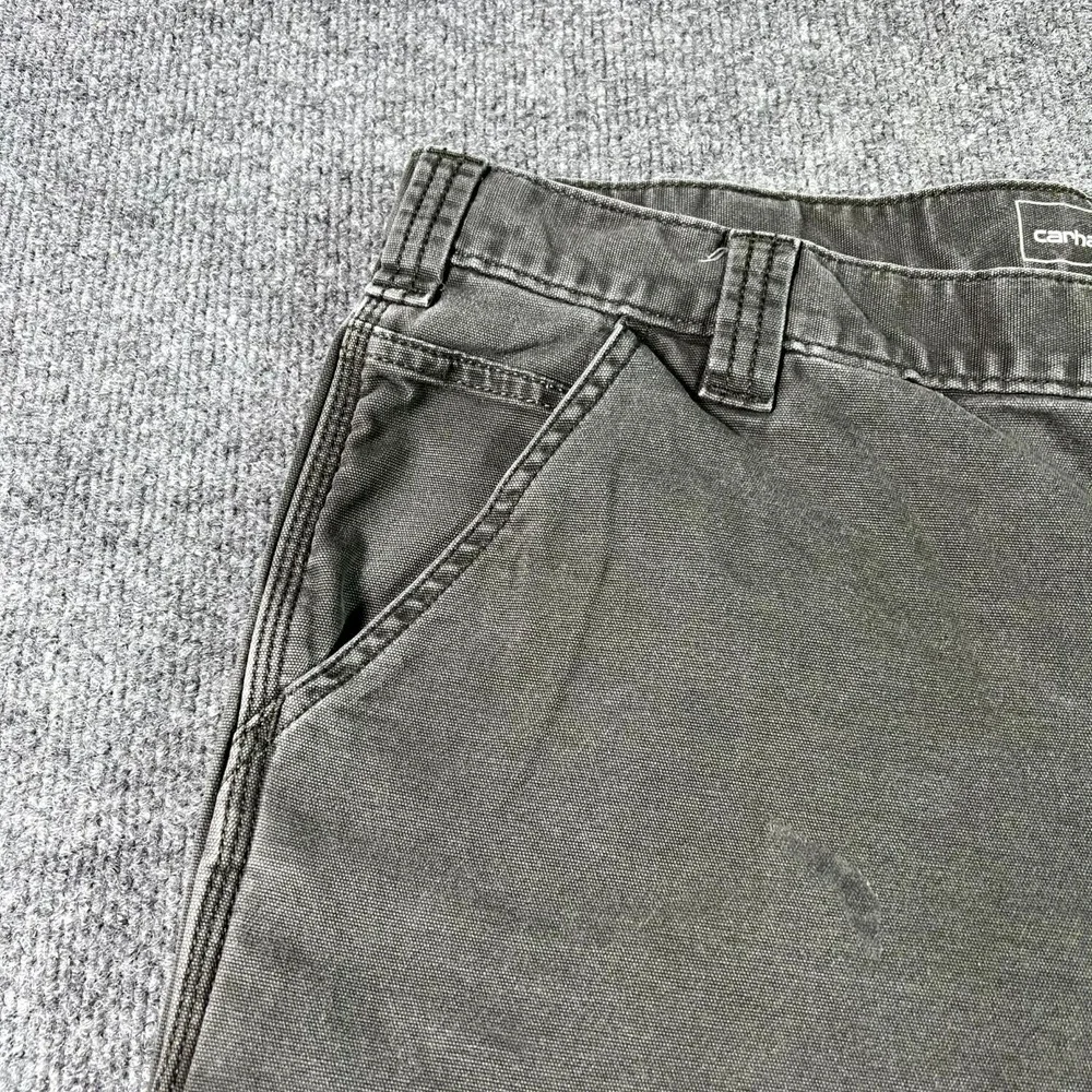 Carhartt Carpenter Pants Men's 40x30 Gray Relaxed Fit Straight Outdoor Workwear